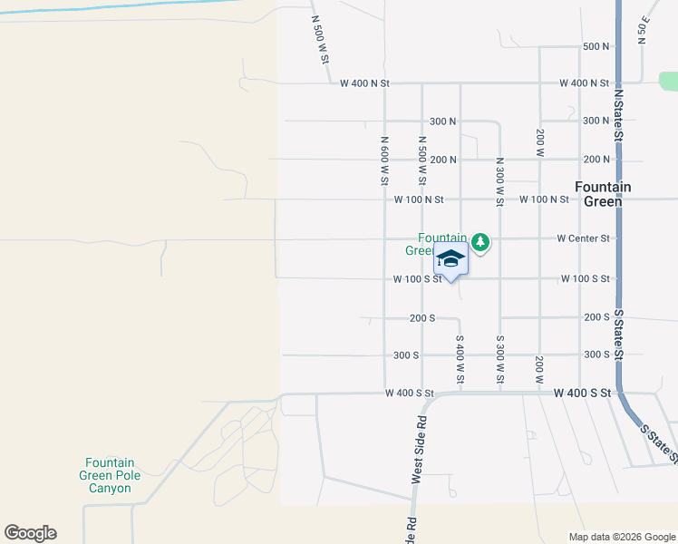 map of restaurants, bars, coffee shops, grocery stores, and more near 776 West 100 South Street in Fountain Green
