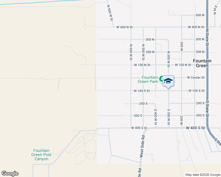 map of restaurants, bars, coffee shops, grocery stores, and more near 776 West 100 South Street in Fountain Green