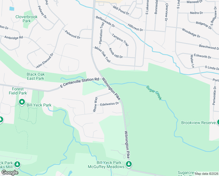 map of restaurants, bars, coffee shops, grocery stores, and more near 7555 Wilmington Pike in Greene County