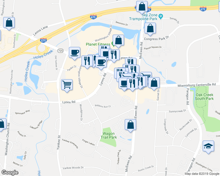 map of restaurants, bars, coffee shops, grocery stores, and more near 1085 Cambridge Station Road in Montgomery County