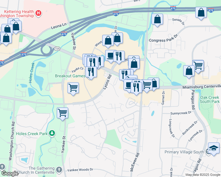 map of restaurants, bars, coffee shops, grocery stores, and more near 1104 Cambridge Station Road in Montgomery County
