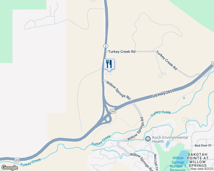 map of restaurants, bars, coffee shops, grocery stores, and more near 4903 Willow Springs Road in Morrison