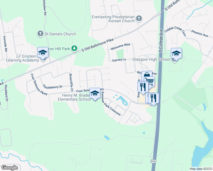 map of restaurants, bars, coffee shops, grocery stores, and more near 3 Columbus Circle in Newark