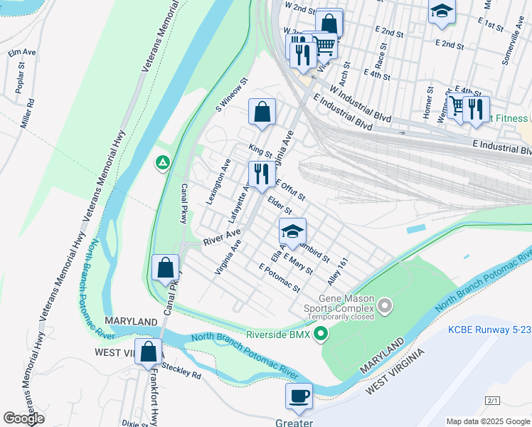 map of restaurants, bars, coffee shops, grocery stores, and more near 12 Humbird Street in Cumberland