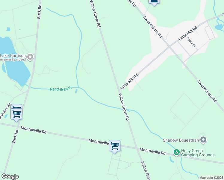 map of restaurants, bars, coffee shops, grocery stores, and more near 1501 Willow Grove Road in Franklin