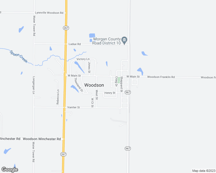 map of restaurants, bars, coffee shops, grocery stores, and more near in Woodson