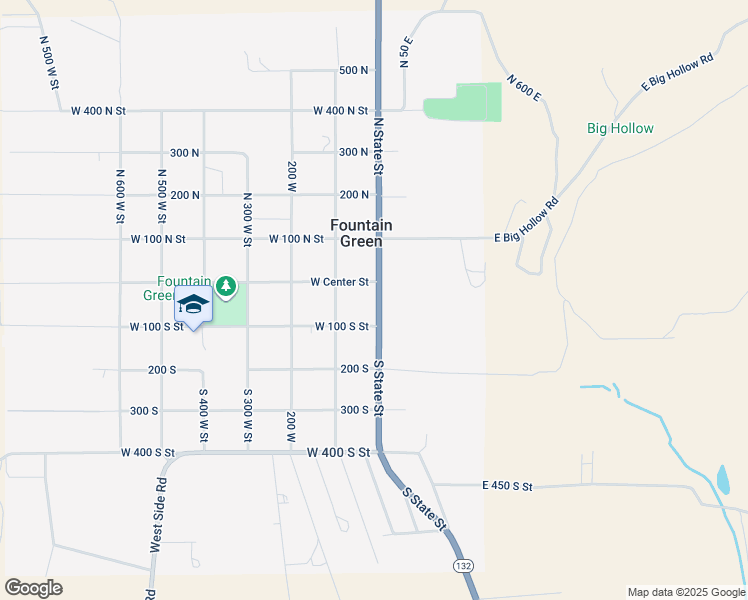 map of restaurants, bars, coffee shops, grocery stores, and more near 54 South State Street in Fountain Green