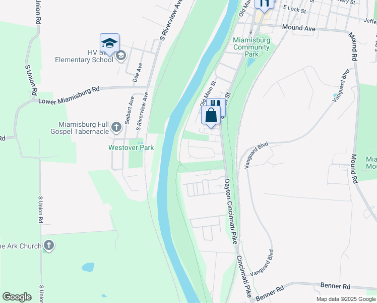 map of restaurants, bars, coffee shops, grocery stores, and more near 69 Arthur Avenue in Miamisburg