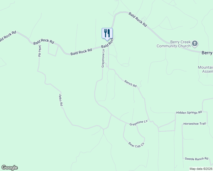 map of restaurants, bars, coffee shops, grocery stores, and more near Inalane in Berry Creek