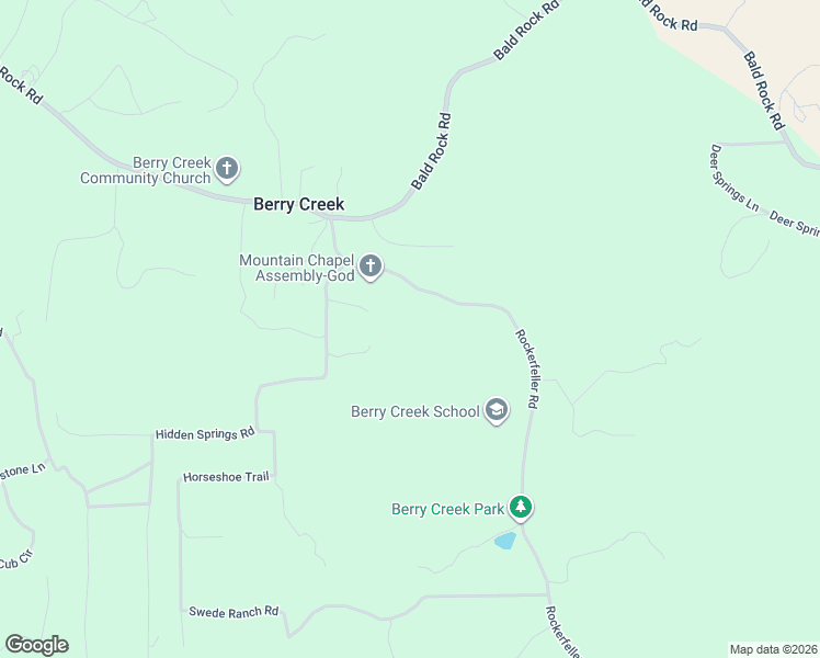 map of restaurants, bars, coffee shops, grocery stores, and more near 104 Rockerfeller Road in Berry Creek