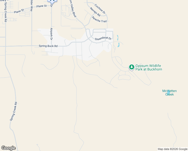 map of restaurants, bars, coffee shops, grocery stores, and more near 238 Tomahawk Drive in Gypsum