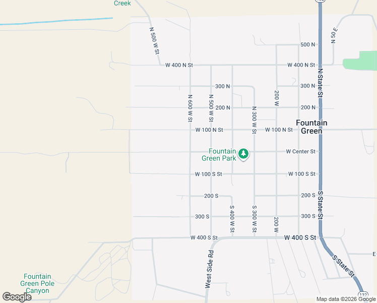 map of restaurants, bars, coffee shops, grocery stores, and more near 560 West Center Street in Fountain Green