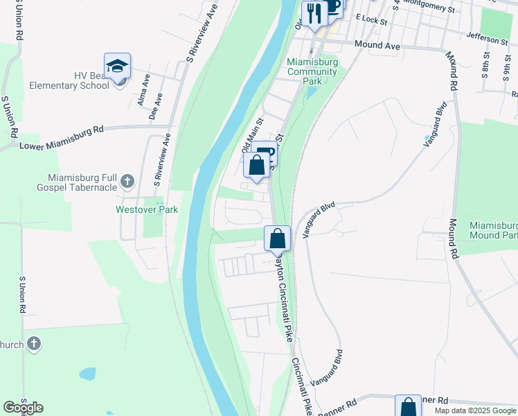map of restaurants, bars, coffee shops, grocery stores, and more near 27 Arthur Avenue in Miamisburg