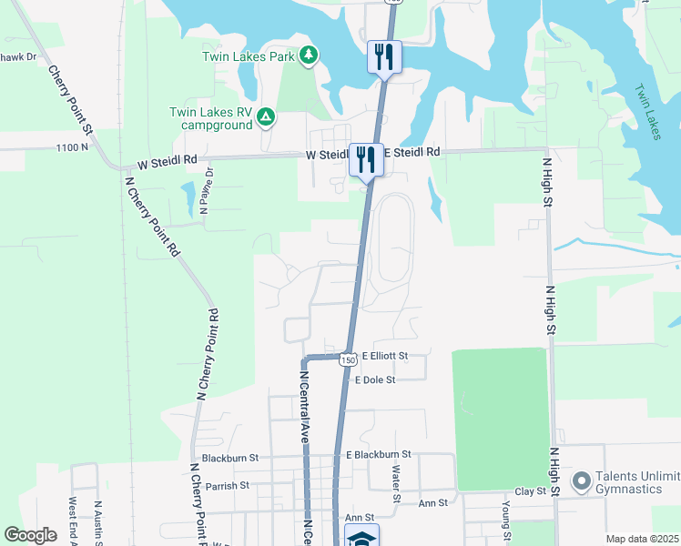 map of restaurants, bars, coffee shops, grocery stores, and more near 1031 North Main Street in Paris