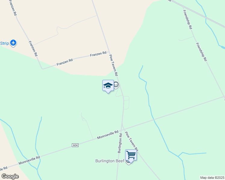 map of restaurants, bars, coffee shops, grocery stores, and more near 235 Pine Tavern Road in Upper Pittsgrove