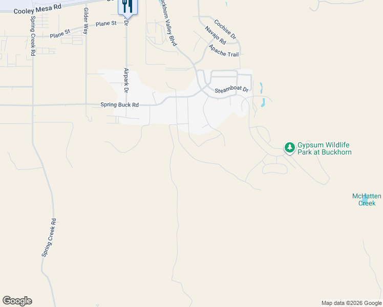 map of restaurants, bars, coffee shops, grocery stores, and more near 292 Bowie Road in Gypsum