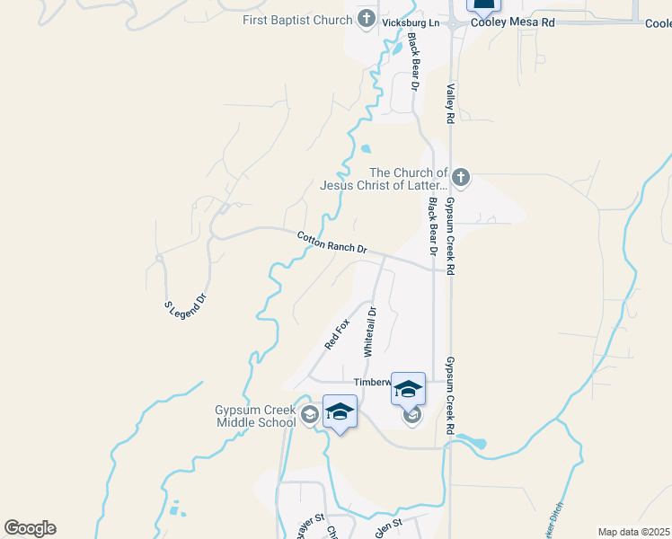 map of restaurants, bars, coffee shops, grocery stores, and more near 125 Timberwolf in Gypsum