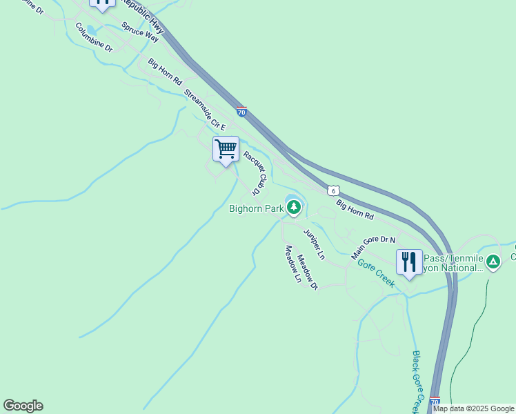 map of restaurants, bars, coffee shops, grocery stores, and more near 4690 Vail Racquet Club Drive in Vail