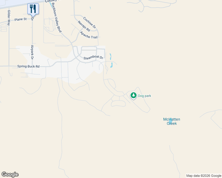 map of restaurants, bars, coffee shops, grocery stores, and more near 1320 Hawks Nest Lane in Gypsum