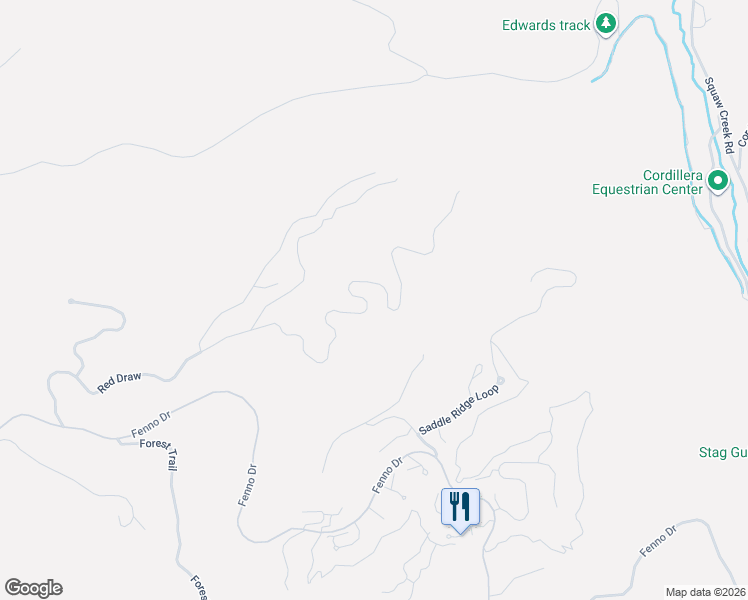 map of restaurants, bars, coffee shops, grocery stores, and more near 1103-1167 Red Draw in Edwards