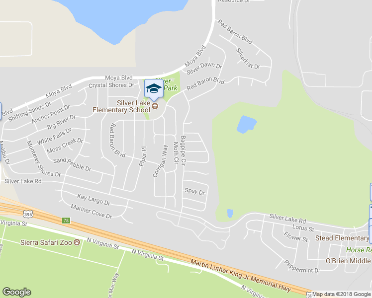 map of restaurants, bars, coffee shops, grocery stores, and more near 7499 Tallgrass Drive in Reno
