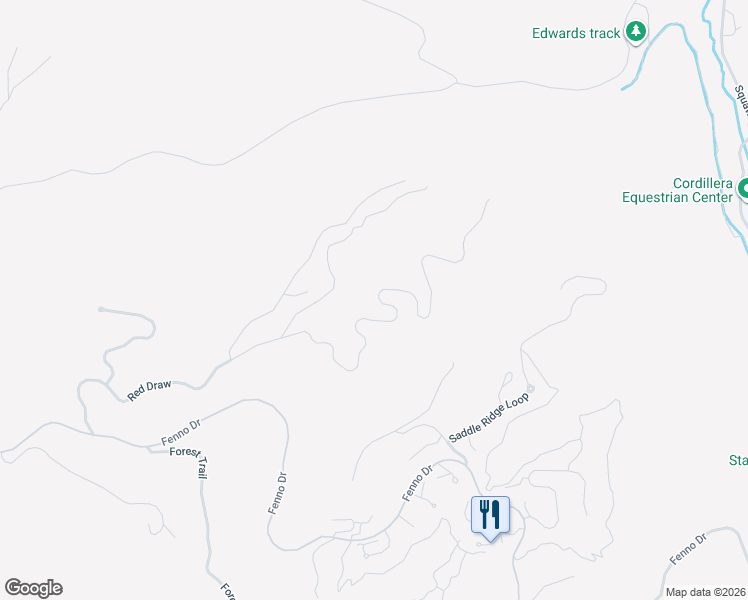 map of restaurants, bars, coffee shops, grocery stores, and more near 1167 Red Draw in Edwards