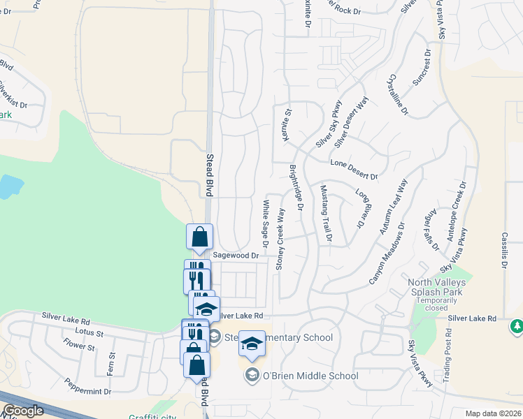 map of restaurants, bars, coffee shops, grocery stores, and more near 11215 White Sage Drive in Reno