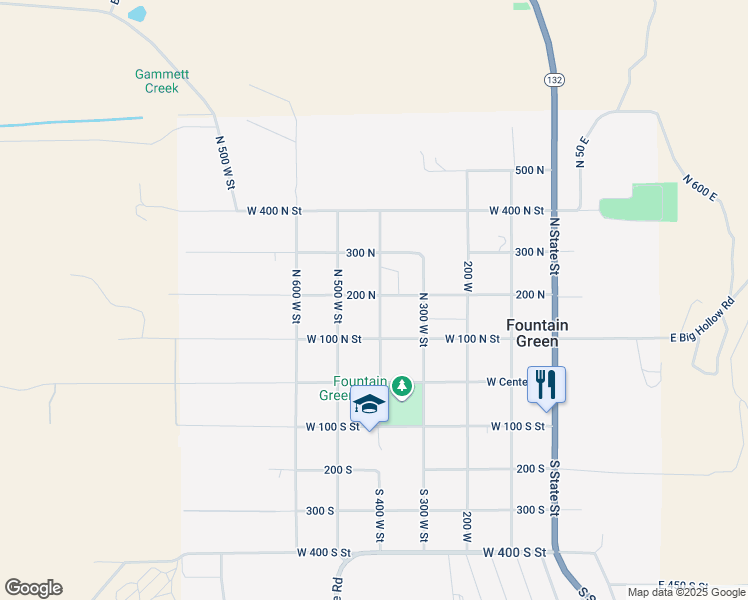 map of restaurants, bars, coffee shops, grocery stores, and more near in Fountain Green