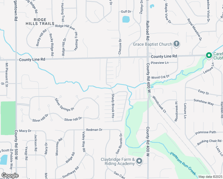 map of restaurants, bars, coffee shops, grocery stores, and more near 104 Shady Brook Heights in Greenwood