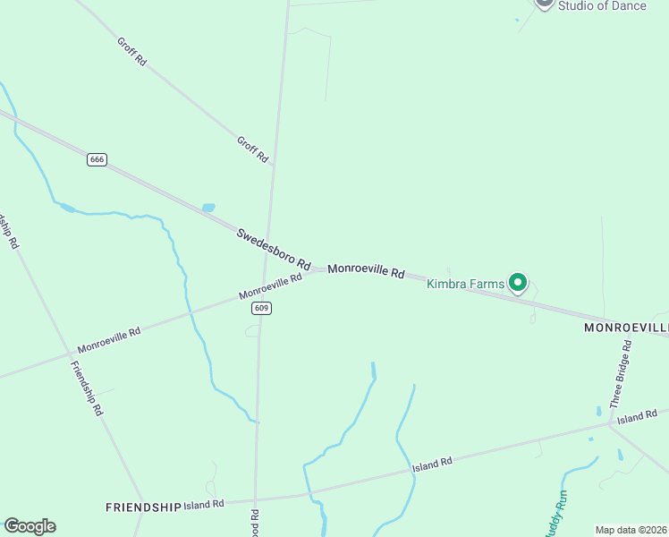 map of restaurants, bars, coffee shops, grocery stores, and more near 320 Monroeville Road in Upper Pittsgrove