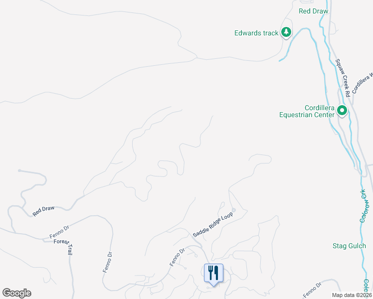 map of restaurants, bars, coffee shops, grocery stores, and more near 1425 Red Draw in Edwards
