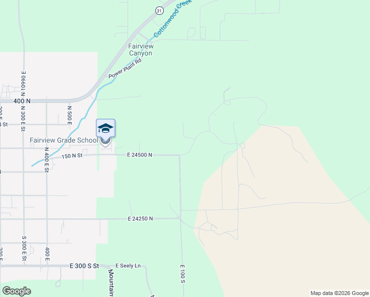 map of restaurants, bars, coffee shops, grocery stores, and more near 1060 E 160 North in Fairview