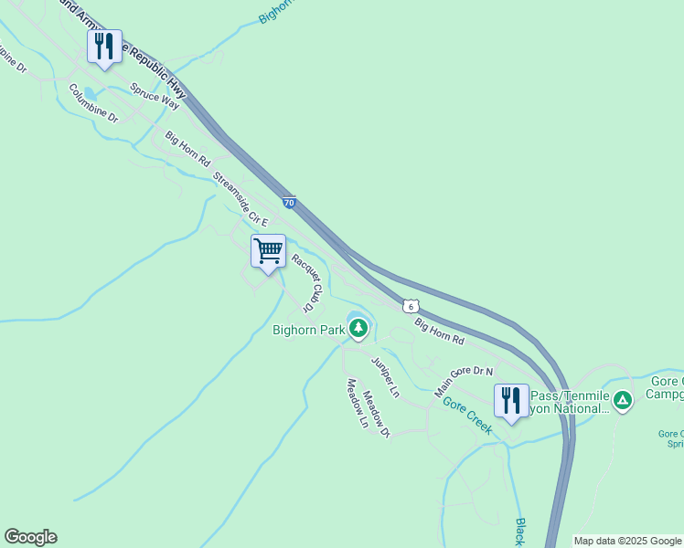 map of restaurants, bars, coffee shops, grocery stores, and more near in Vail