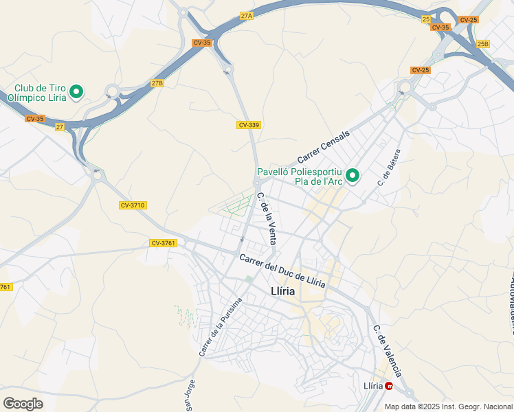 map of restaurants, bars, coffee shops, grocery stores, and more near 12 Carrer Sant​ Ignaci in Llíria