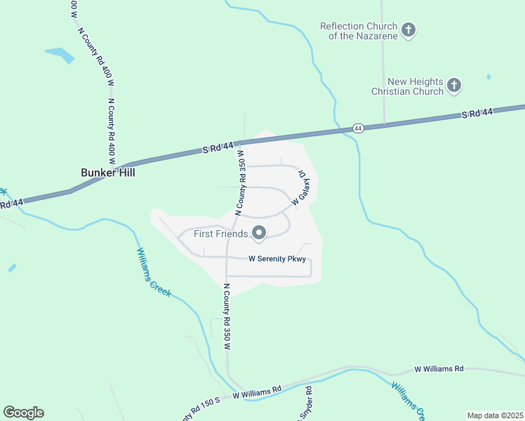 map of restaurants, bars, coffee shops, grocery stores, and more near 3907 West Galaxy Drive in Connersville