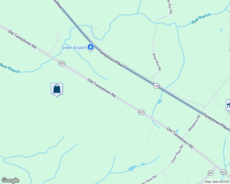 map of restaurants, bars, coffee shops, grocery stores, and more near 3444 Old Taneytown Rd in Taneytown
