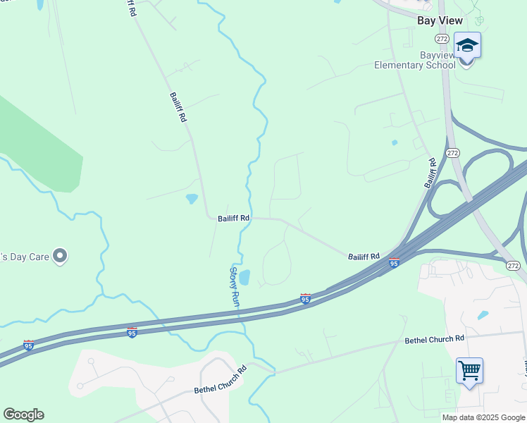 map of restaurants, bars, coffee shops, grocery stores, and more near 11 Pine Cone Drive in North East