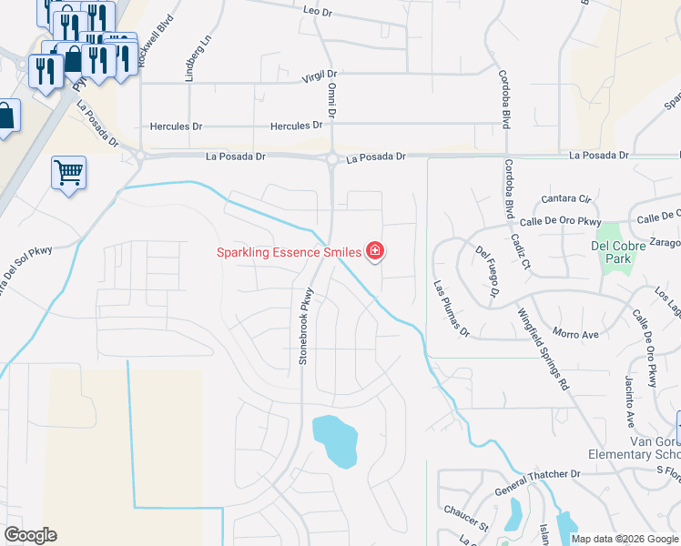 map of restaurants, bars, coffee shops, grocery stores, and more near 7920 Navasota Court in Sparks