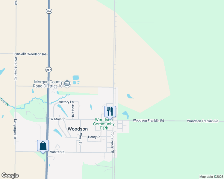 map of restaurants, bars, coffee shops, grocery stores, and more near 2035 Ladue Road in Woodson