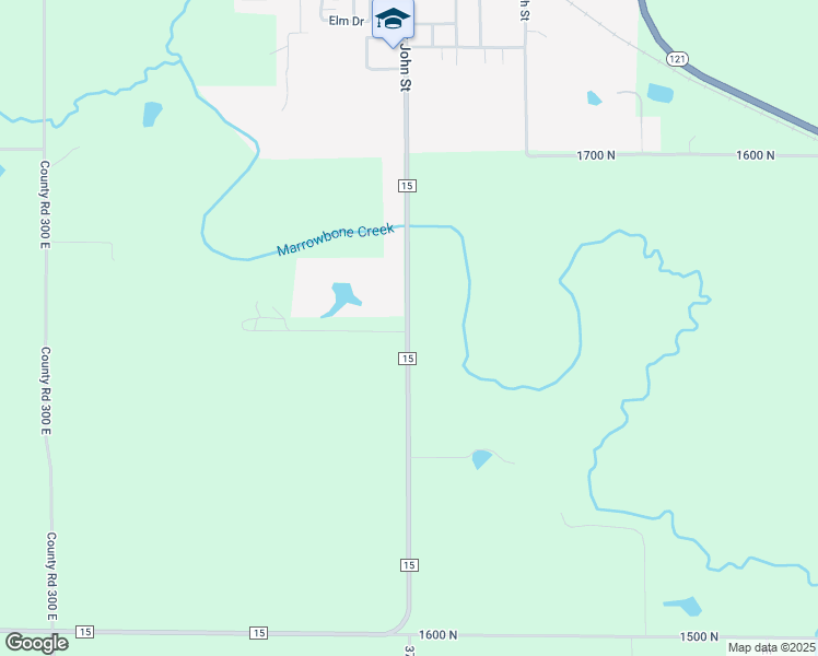 map of restaurants, bars, coffee shops, grocery stores, and more near 163 County Highway 15 in Bethany