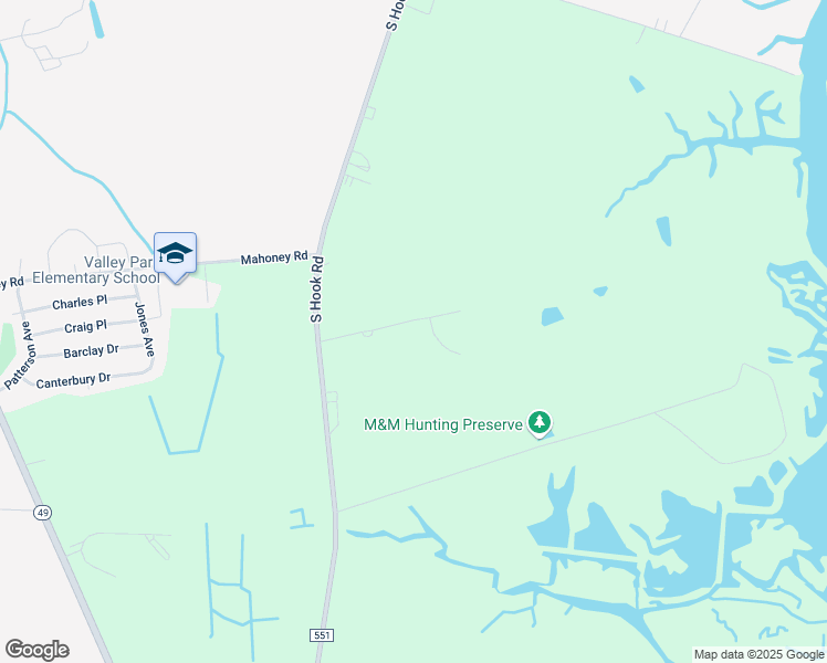map of restaurants, bars, coffee shops, grocery stores, and more near 11 Popadines Lane in Pennsville