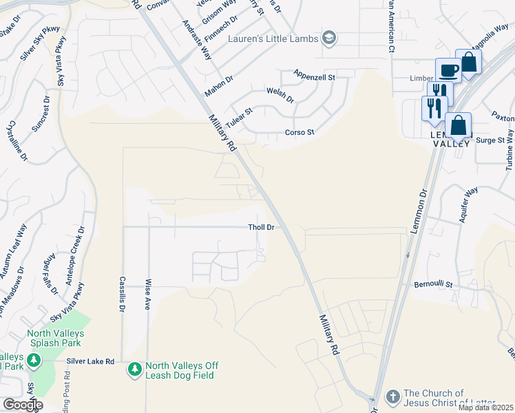 map of restaurants, bars, coffee shops, grocery stores, and more near 8322 Kelly Lane in Reno