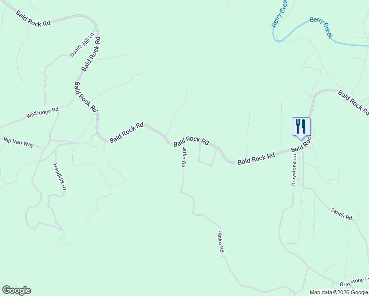 map of restaurants, bars, coffee shops, grocery stores, and more near 9 Jatko Road in Berry Creek
