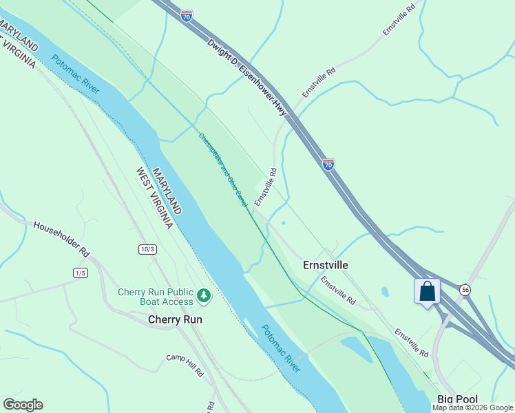 map of restaurants, bars, coffee shops, grocery stores, and more near 11705 Ernstville Rd in Big Pool