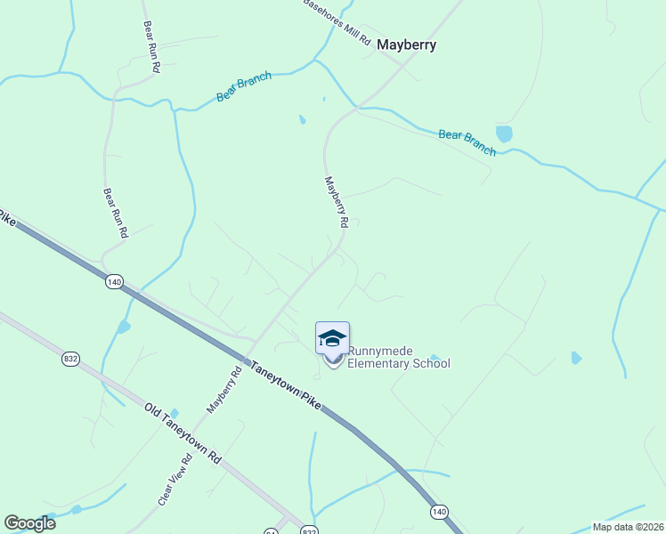 map of restaurants, bars, coffee shops, grocery stores, and more near 2137 Mayberry Road in Westminster