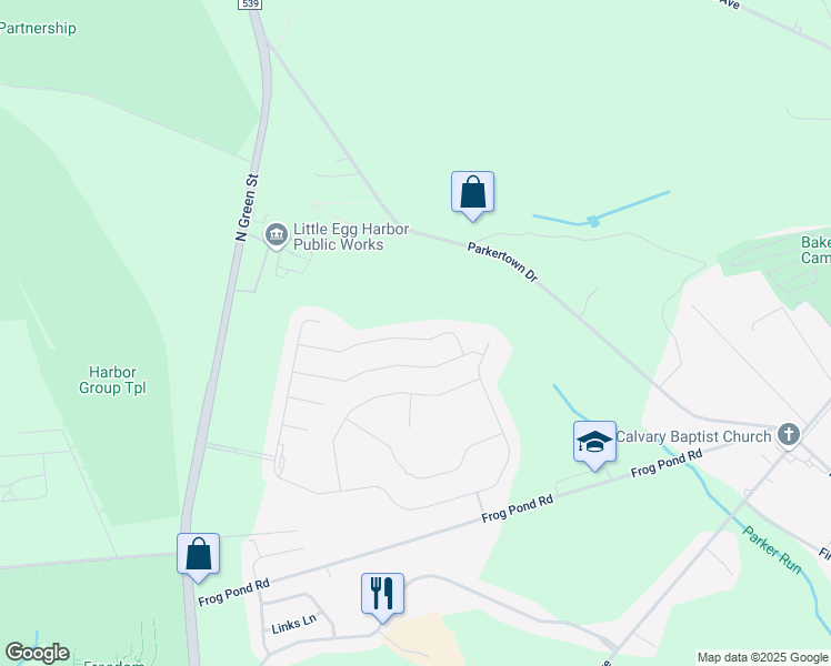 map of restaurants, bars, coffee shops, grocery stores, and more near 38 Gimball Road in Ocean County