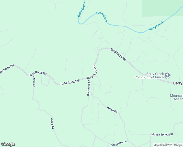 map of restaurants, bars, coffee shops, grocery stores, and more near 1049 Bald Rock Road in Berry Creek