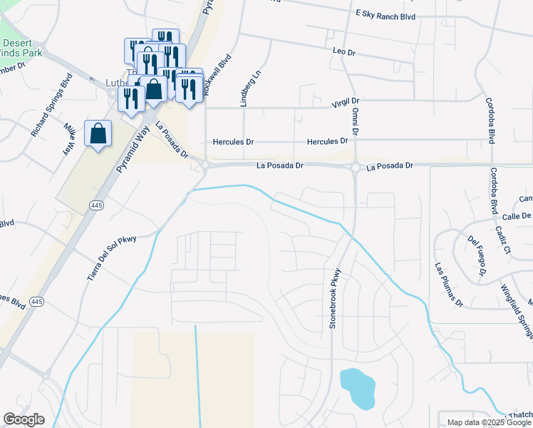 map of restaurants, bars, coffee shops, grocery stores, and more near 2100 Portneuf Drive in Sparks