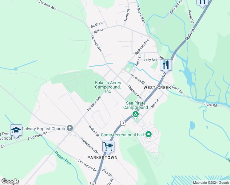 map of restaurants, bars, coffee shops, grocery stores, and more near 187 Willets Avenue in Little Egg Harbor Township