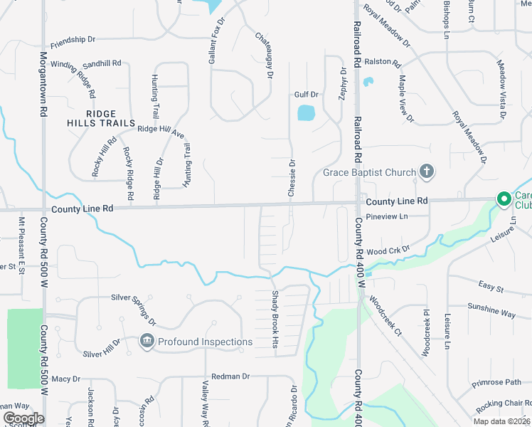 map of restaurants, bars, coffee shops, grocery stores, and more near 4245 West County Line Road in Greenwood